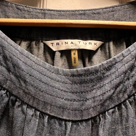 Trina Turk Chambray Blouse - Picture 3 of 3
